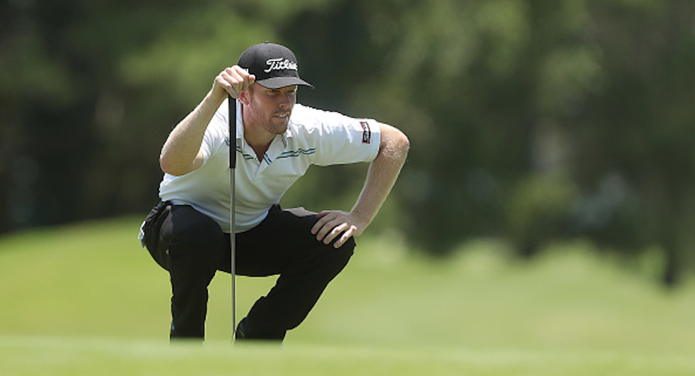 GOLD COAST, AUSTRALIA - DECEMBER 03: Andrew Dodt of Australia lines up his putt during day three of the Australian PGA Championships at RACV Royal Pines Resort on December 3, 2016 in Gold Coast, Australia. (Photo by Chris Hyde/Getty Images)