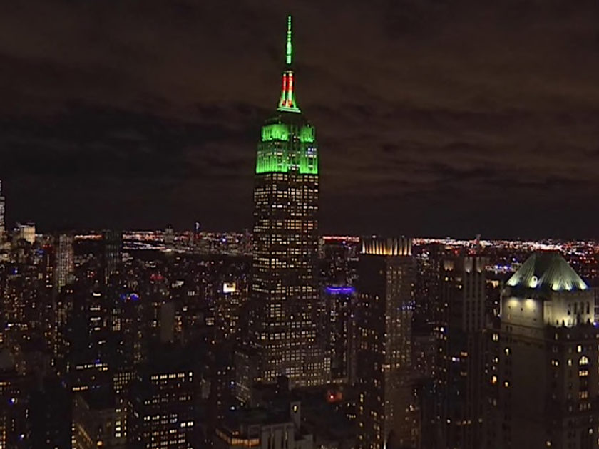 L’Empire State Building si illumina per Tiger