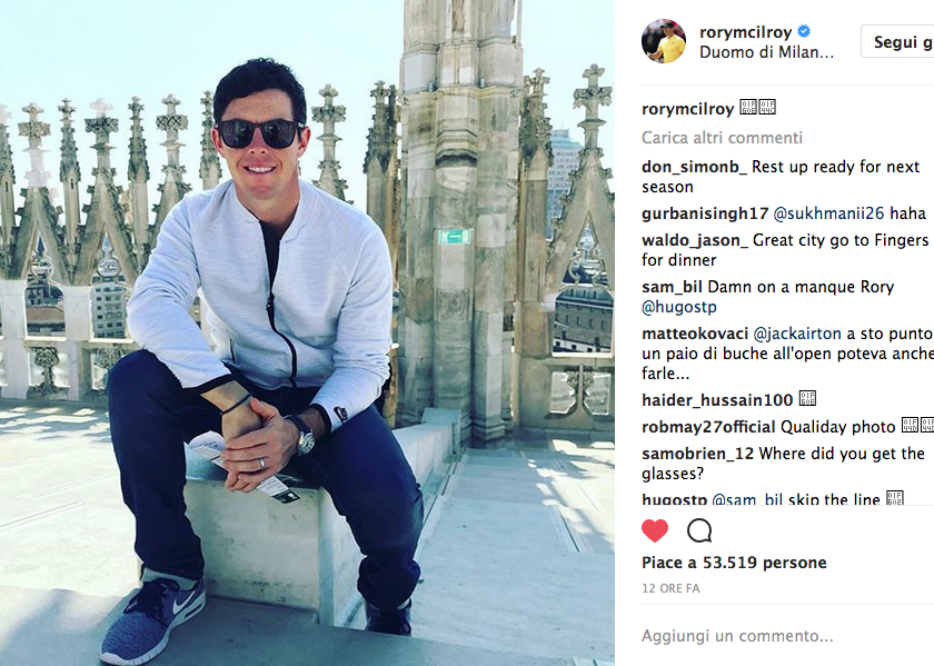 McIlroy a Milano… ma solo da turista!