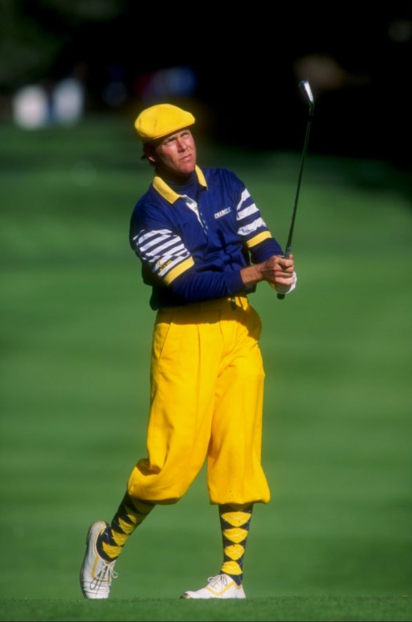 Febbraio 1993:  Payne Stewart impegnato nel AT&T Pebble Beach National Pro-Am a Pebble Beach