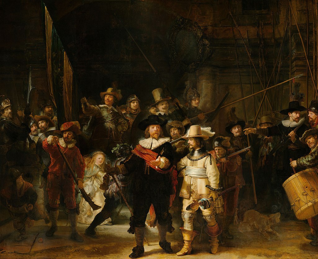 La Ronda di Notte originale, uno dei capolavori di Rembrandt