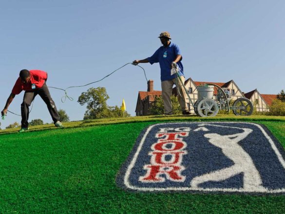Grande marchio del PGA Tour sull'erba di uno dei grandi tornei del circuito americano