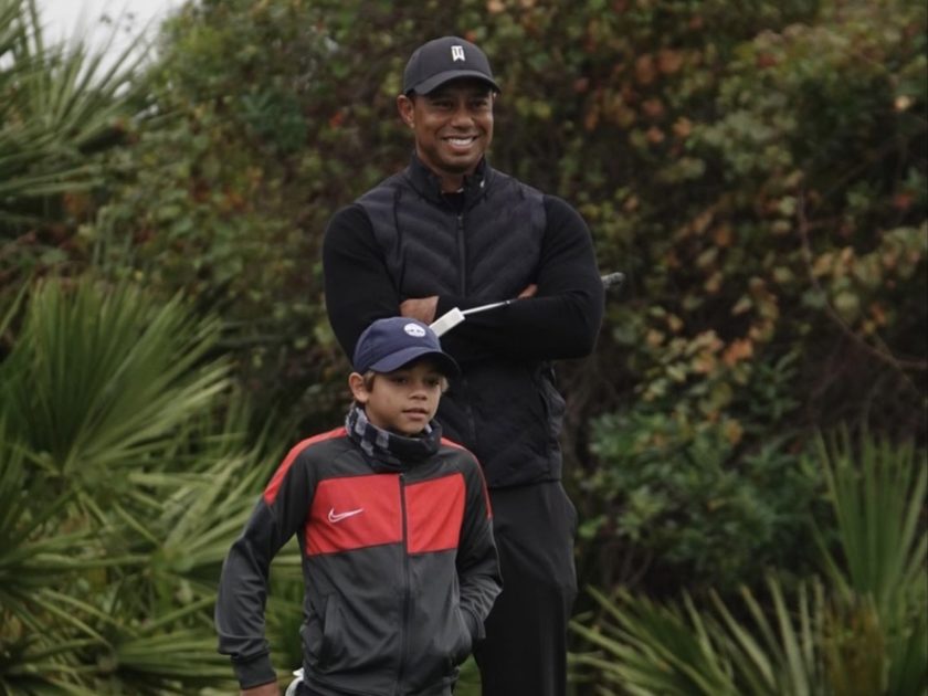 Tiger in campo al PNC Championship