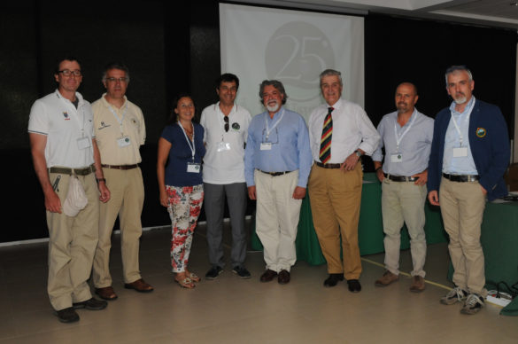 Festa per i 25 anni della sezione Tappeti Erbosi. Le Rovedine, 2014. Nella foto, da sinistra, Stefano Boni, Massimo Mocioni, Marta Visentin, Paolo Croce, Francesco Modestini, Antonio Bozzi, Alessandro De Luca, Fabrizio Pagliettini, ex presidente AITG e direttore di Rapallo