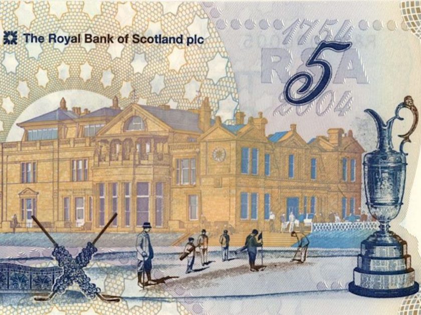 Scozia e golf, un amore stampato sulle banconote