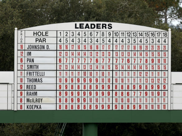 Masters leaderboard