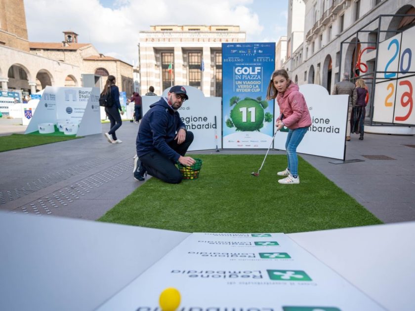 “Golf in Piazza”: grande show a Bergamo e Brescia in vista della Ryder