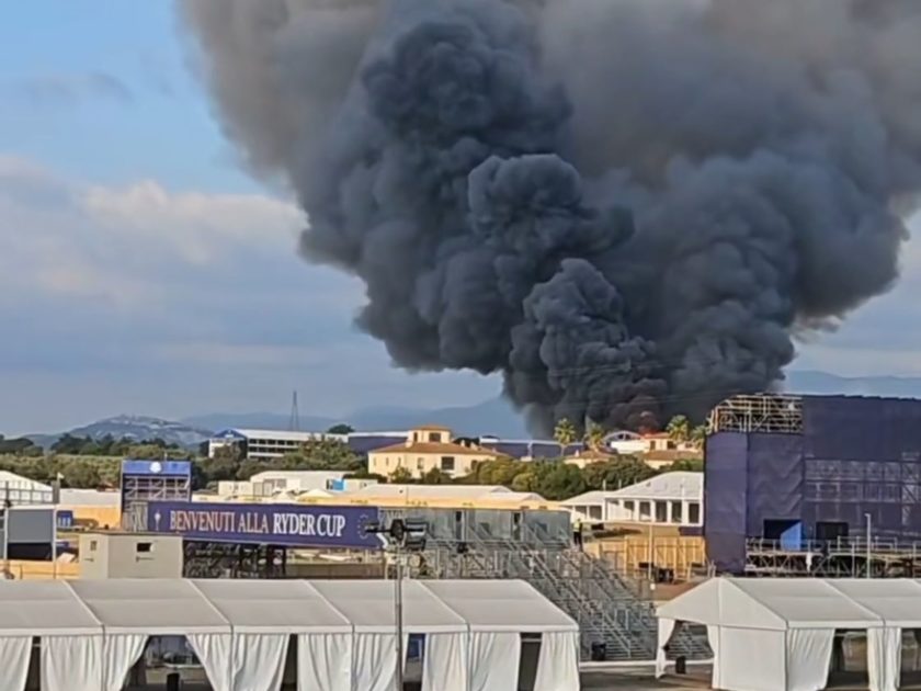 Grave incendio alle tribune del Marco Simone