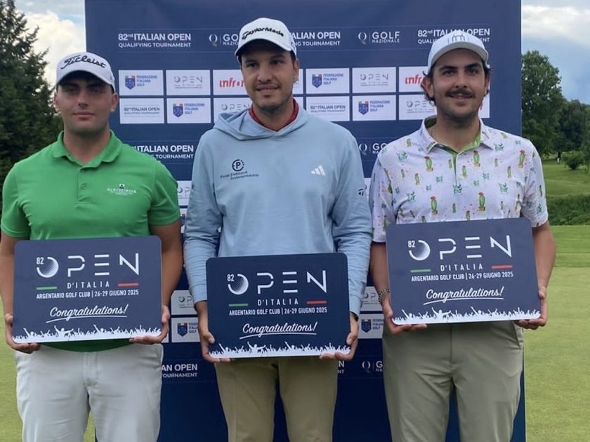 Michetti, Cianchetti e Hirmer accedono all’Open d’Italia